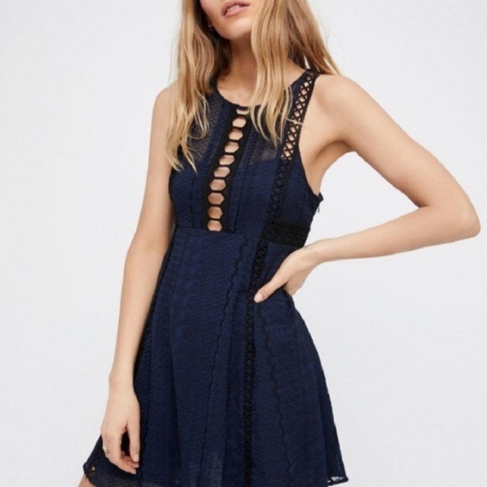 navy free people dress